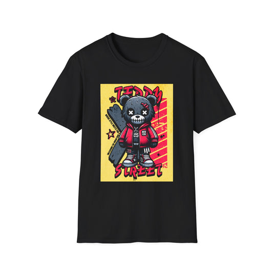Skater Bear Street Tee — 'Teddy Street' Graphic T-Shirt