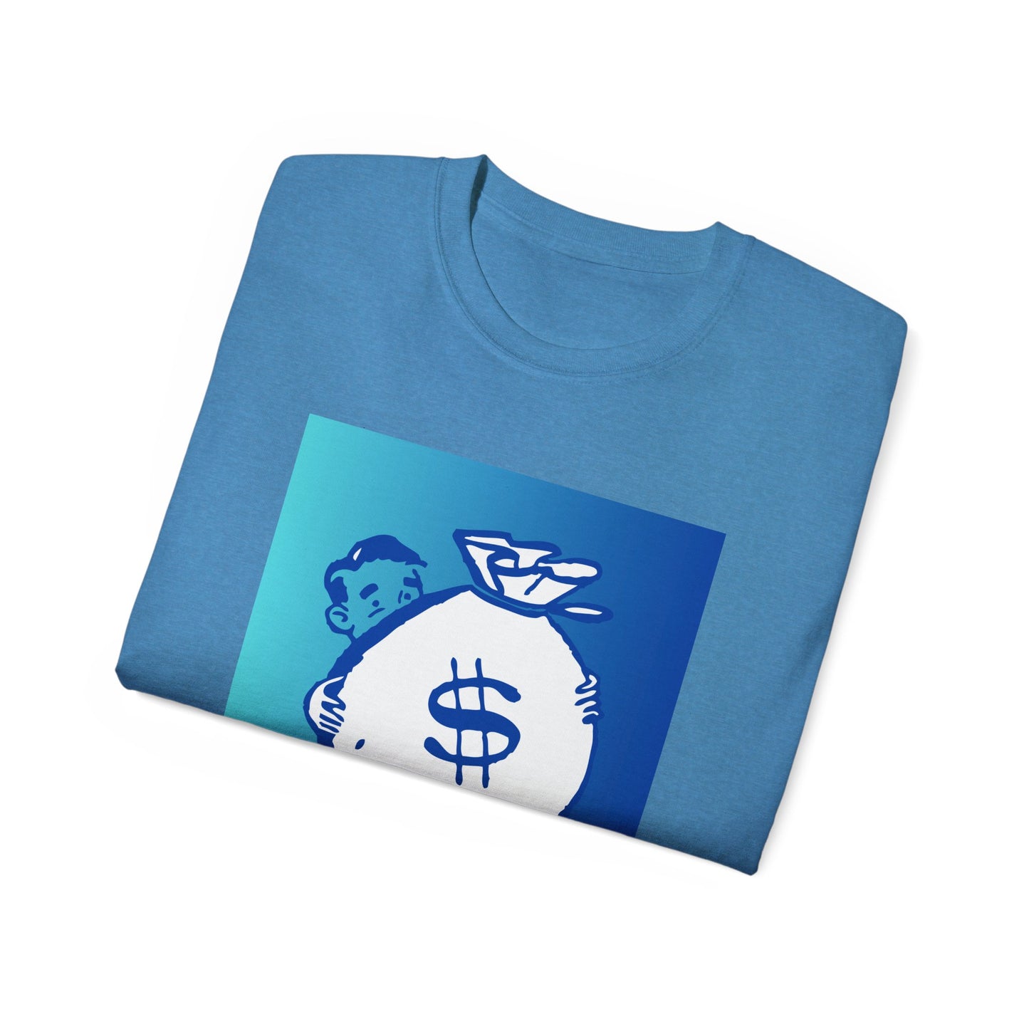 Money Bag Graphic Tee, Unisex T-Shirt for Finance Lovers, Gift for Entrepreneurs, Casual Everyday Wear, Fun Streetwear