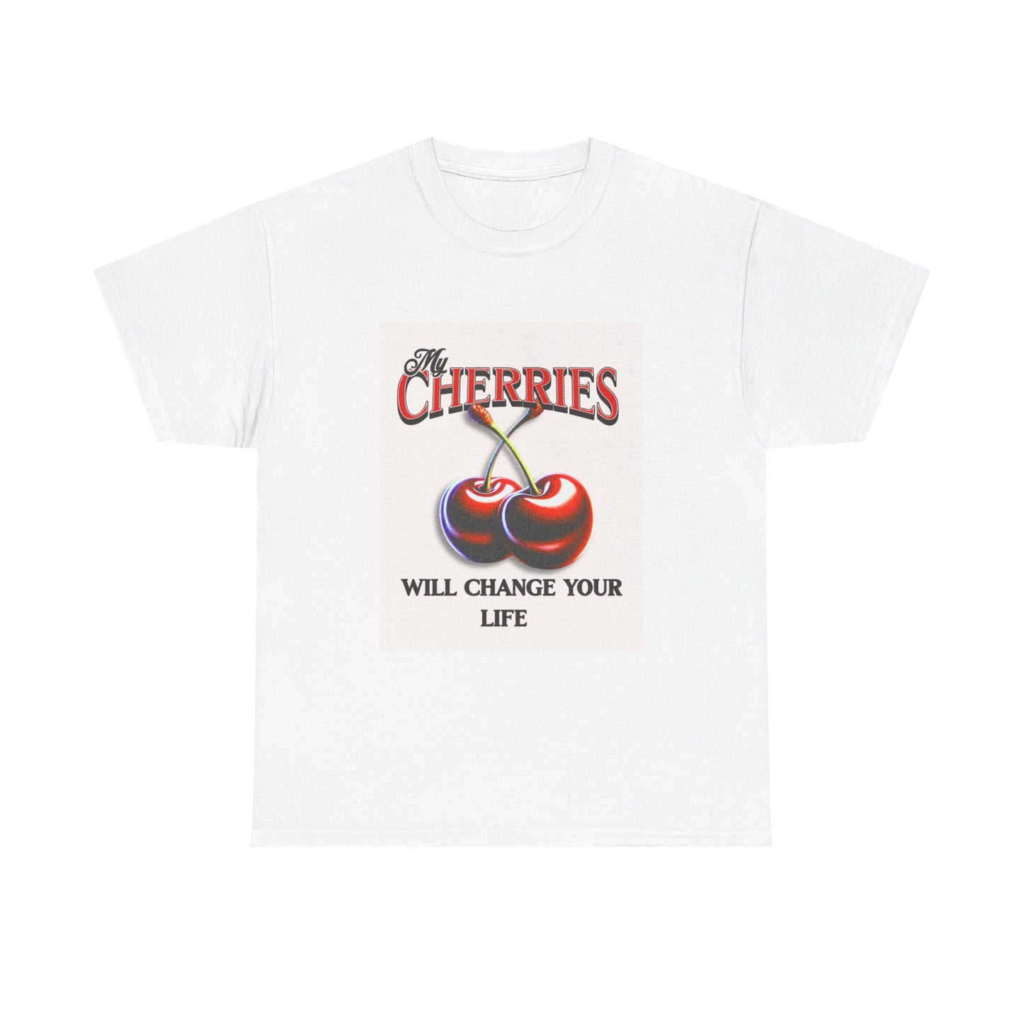 Cherry Life Change Tee, Unisex Cotton T-Shirt, Motivational Graphic Tee, Gift for Fruit Lovers, Casual Wear