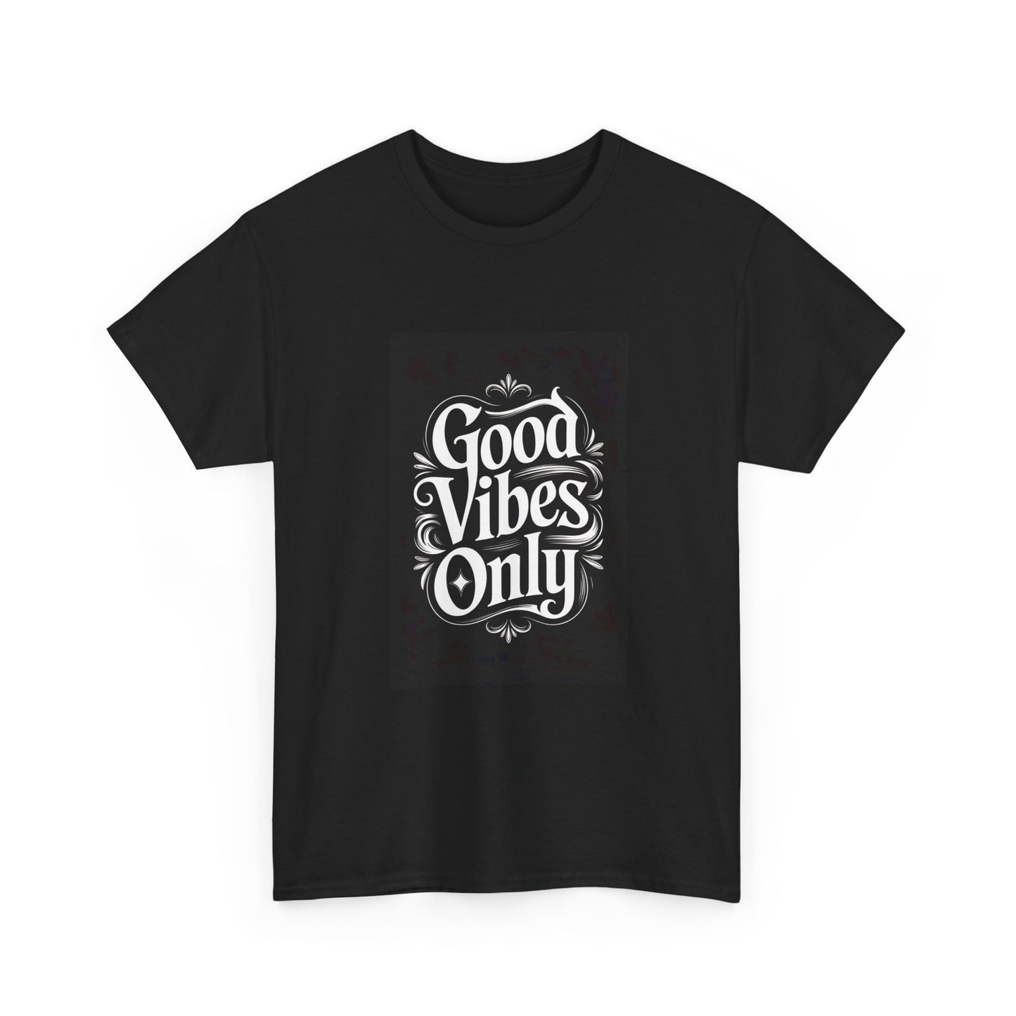 Good Vibes Only Unisex Heavy Cotton Tee, Positive Vibe Shirt, Casual Wear, Gift for Friends, Summer Outfits