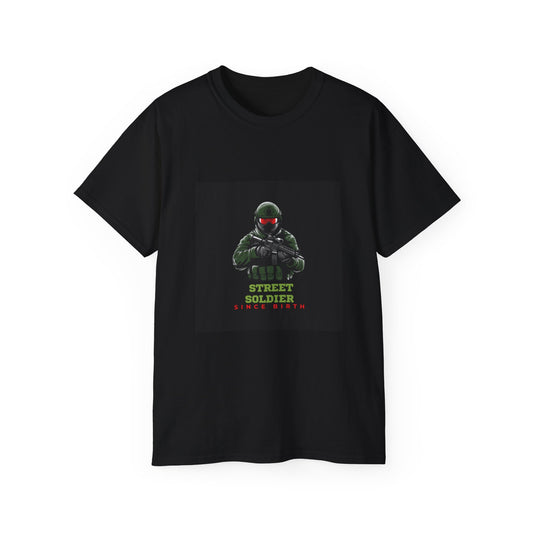 Street Soldier Unisex Ultra Cotton Tee, Graphic Tee for Gamers, Casual Wear, Streetwear, Birthday Gift, Gamer Apparel