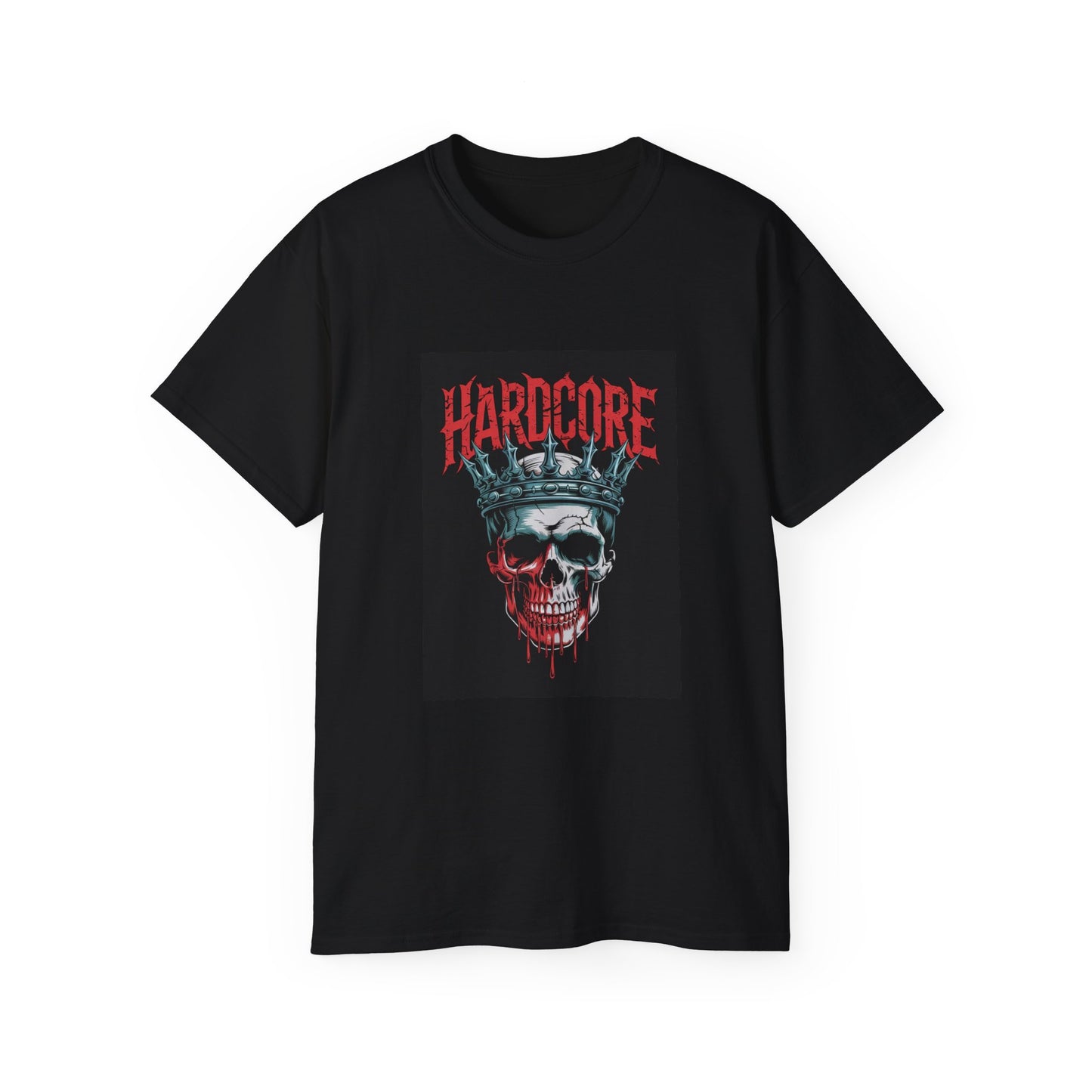 Hardcore Skull Graphic Tee, Unisex Cotton T-Shirt for Music Lovers, Alternative Fashion, Edgy Style, Halloween Apparel, Gift for Him/Her