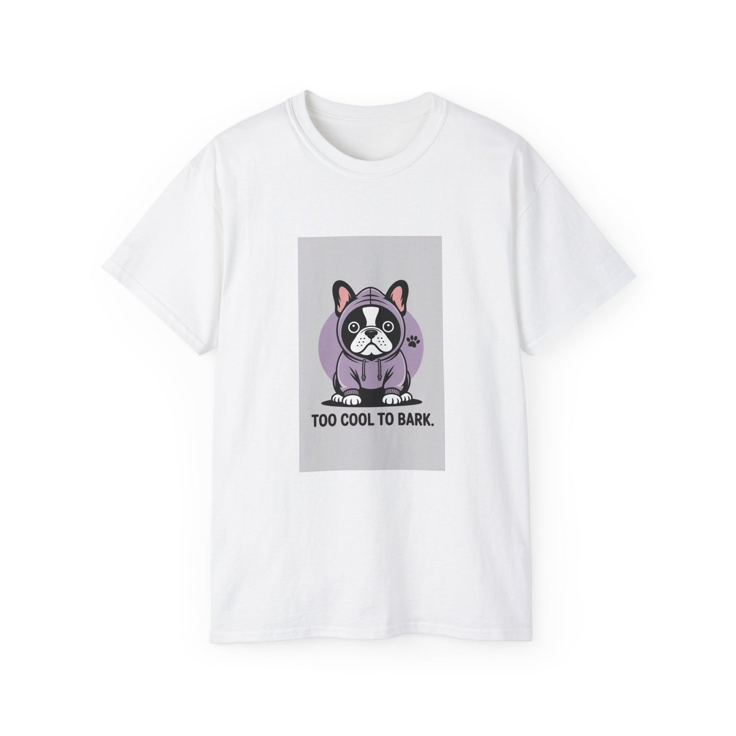 Too Cool to Bark Unisex Tee, Fun Pet Lovers Shirt, Gift for Dog Owners, Unique Animal Graphic T-Shirt, Casual Wear, Birthday Gift