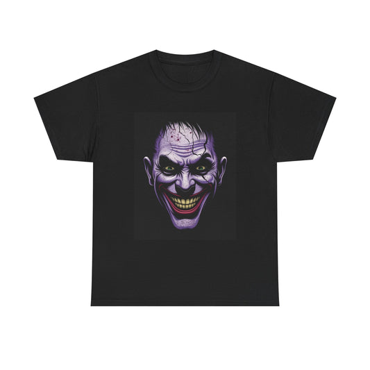 Horror Smiley Tee — Creepy Grinning Face Graphic T‑Shirt