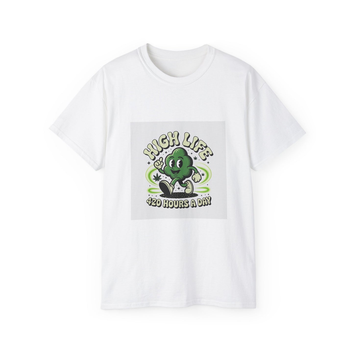 High Life Alien Tee - Unisex Ultra Cotton T-Shirt for 420 Enthusiasts, Cannabis Lovers, Streetwear Fashion, Gift for Friends, Stoner Vibes
