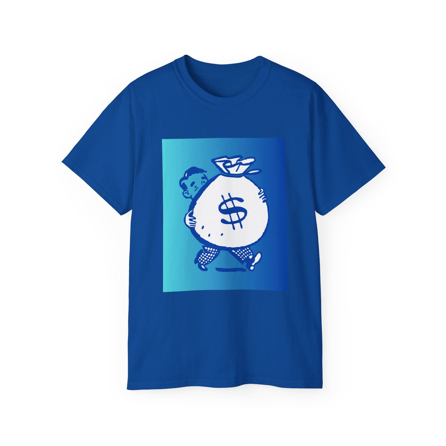 Money Bag Graphic Tee, Unisex T-Shirt for Finance Lovers, Gift for Entrepreneurs, Casual Everyday Wear, Fun Streetwear
