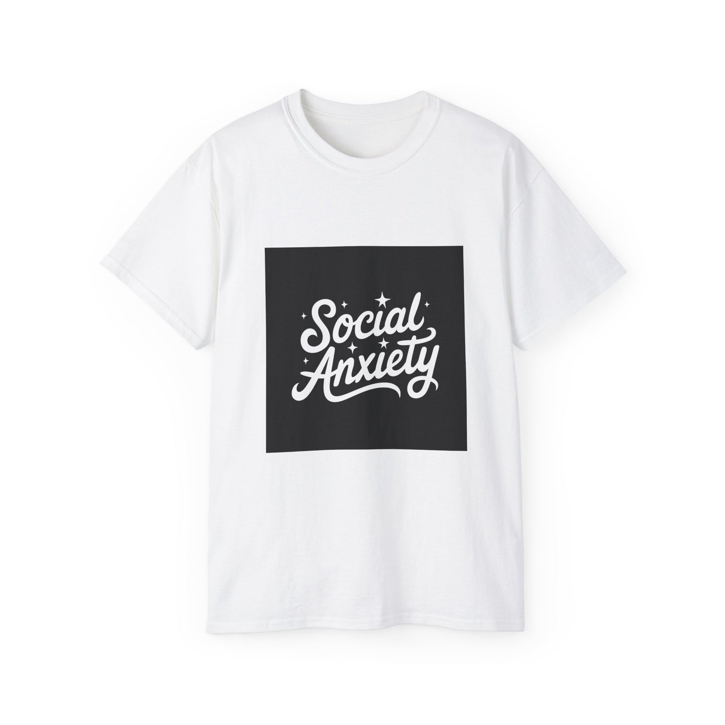 Social Anxiety Unisex Ultra Cotton Tee, Casual Wear, Gifts for Friends, Mental Health Awareness, Everyday Comfort, Trendy Graphic Tee