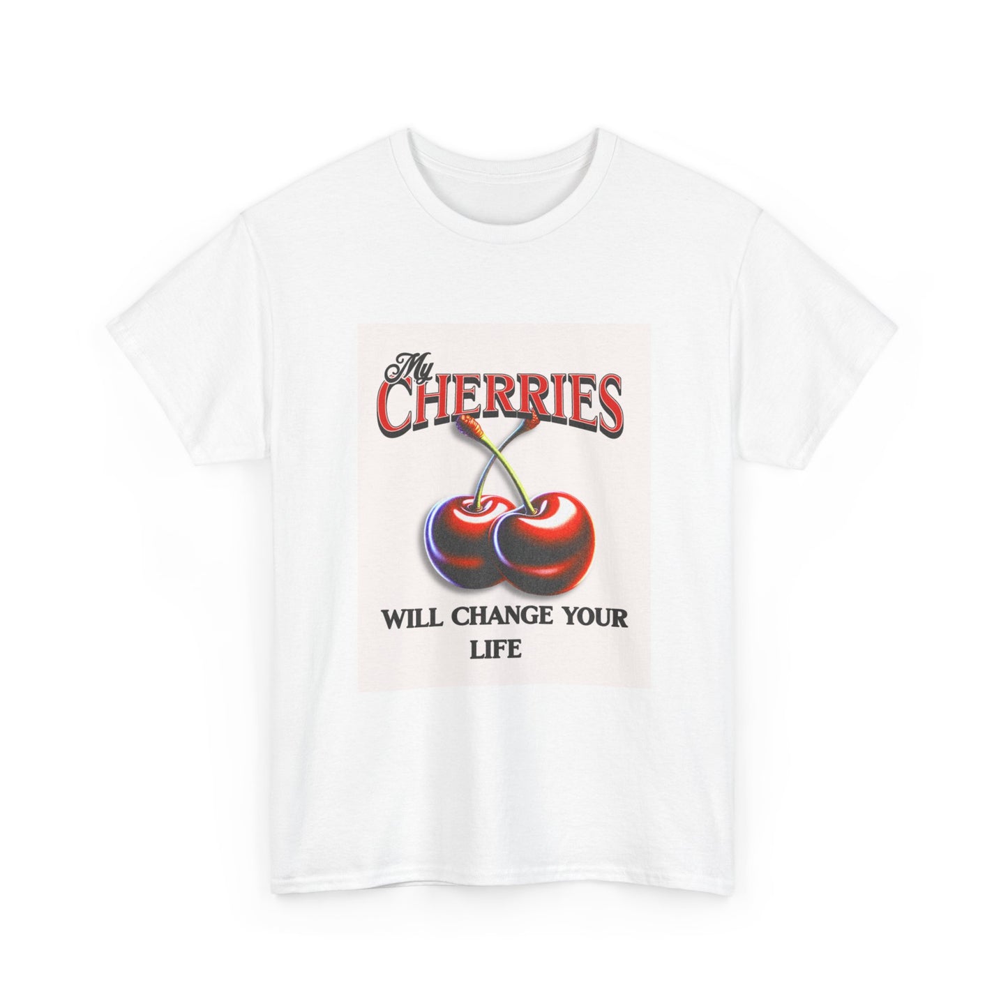 Cherry Life Change Tee, Unisex Cotton T-Shirt, Motivational Graphic Tee, Gift for Fruit Lovers, Casual Wear