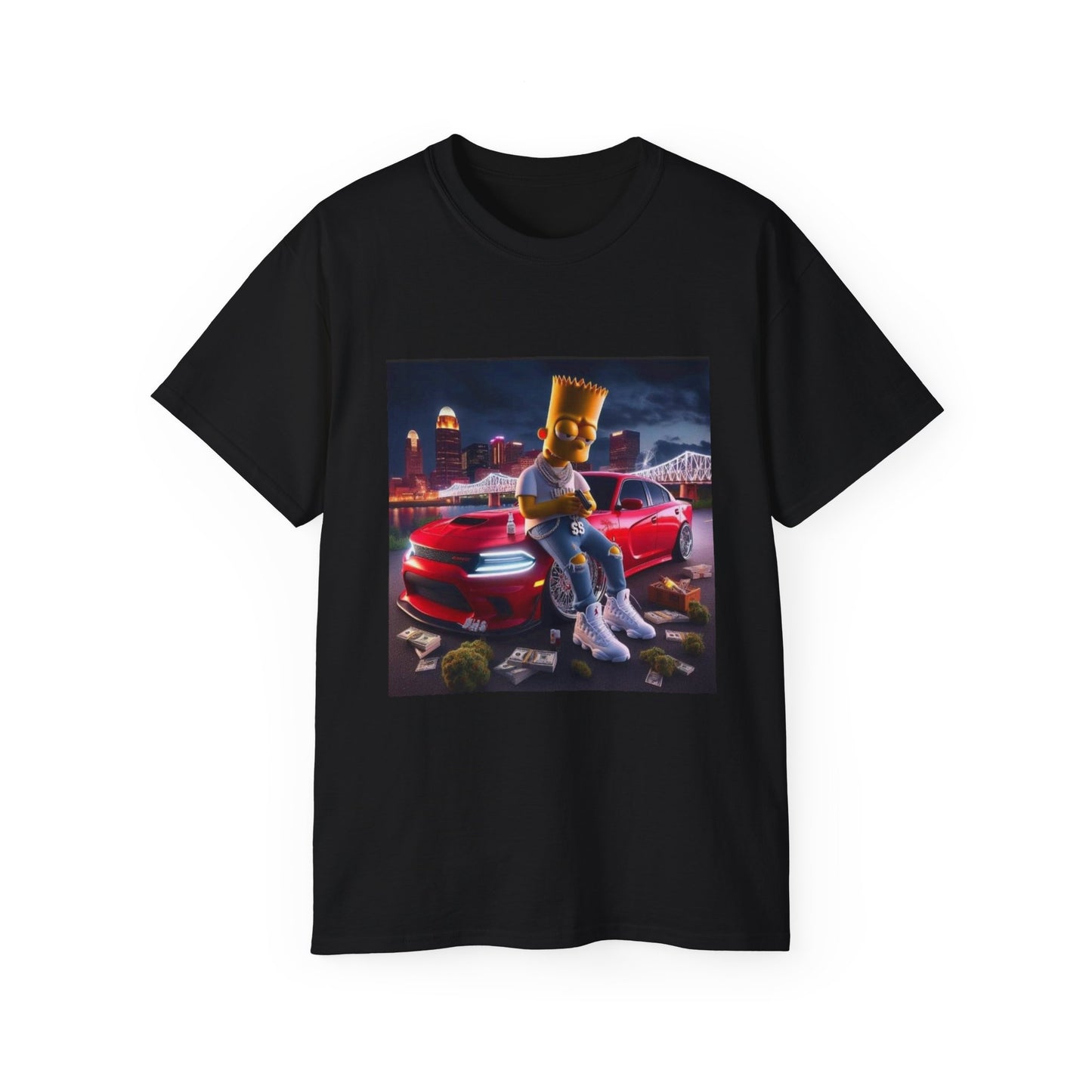 Urban Cartoon Style Tee - Casual Streetwear, Graphic Tee, Gift for Gamers, Unique Artist Tee, Cool Street Fashion