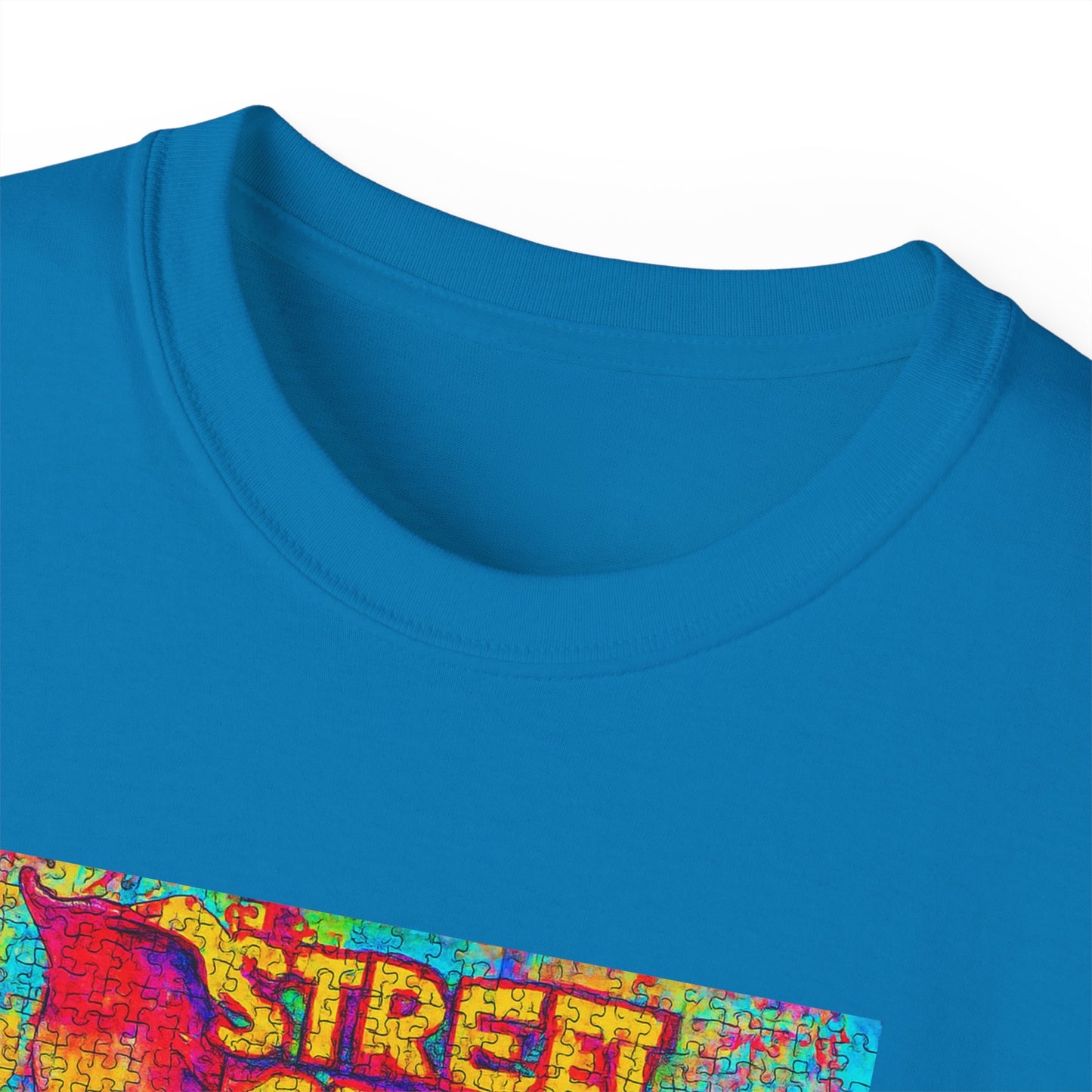 Vibrant Street Cred Tee | Funky Art T-Shirt, Unisex Casual Wear, Gift for Artists, Fun Fashion, Streetwear Style