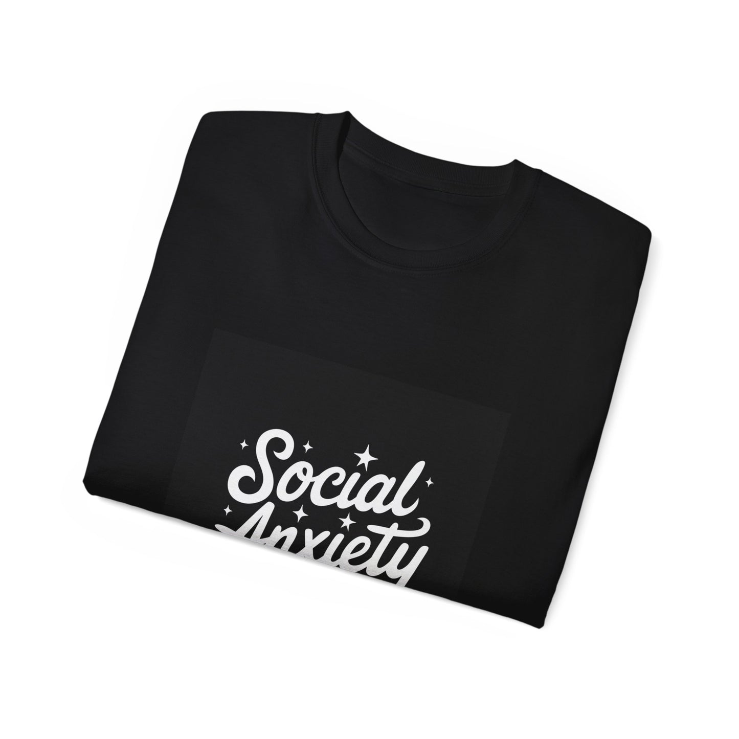 Social Anxiety Unisex Ultra Cotton Tee, Casual Wear, Gifts for Friends, Mental Health Awareness, Everyday Comfort, Trendy Graphic Tee