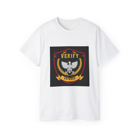 Unisex Graphic Tee, 'Verify' Design T-Shirt, Casual Wear, Gift for Him/Her, Everyday Outfit, Layering Piece