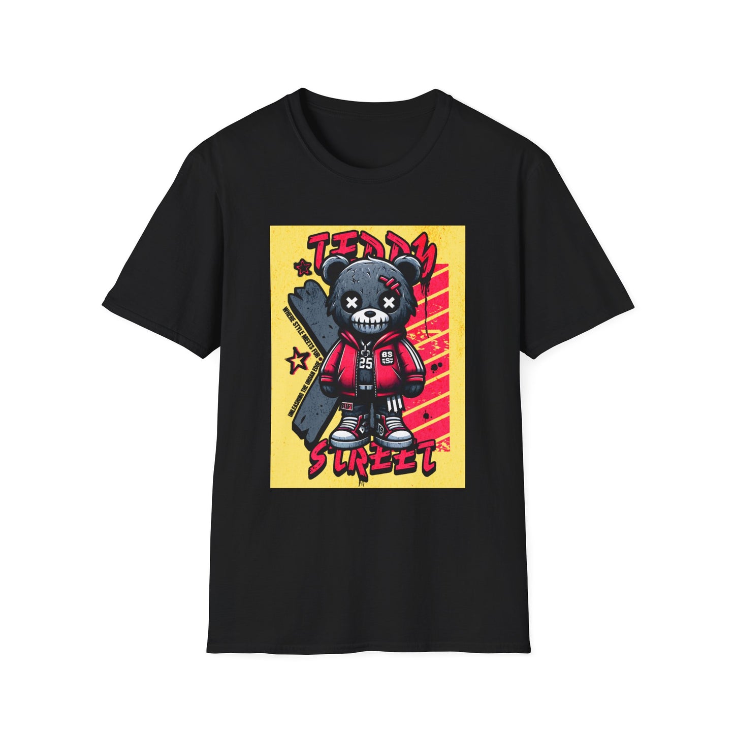 Skater Bear Street Tee — 'Teddy Street' Graphic T-Shirt