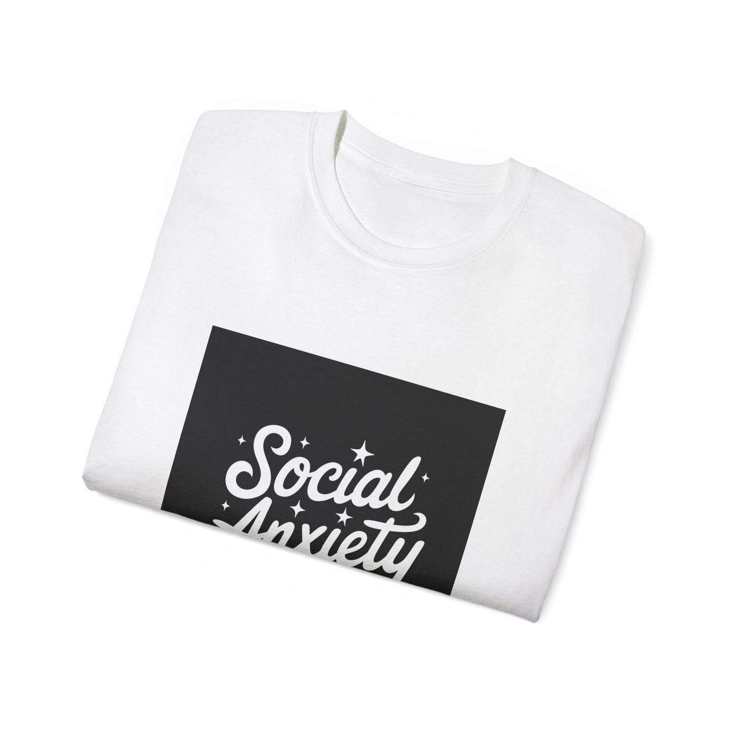 Social Anxiety Unisex Ultra Cotton Tee, Casual Wear, Gifts for Friends, Mental Health Awareness, Everyday Comfort, Trendy Graphic Tee