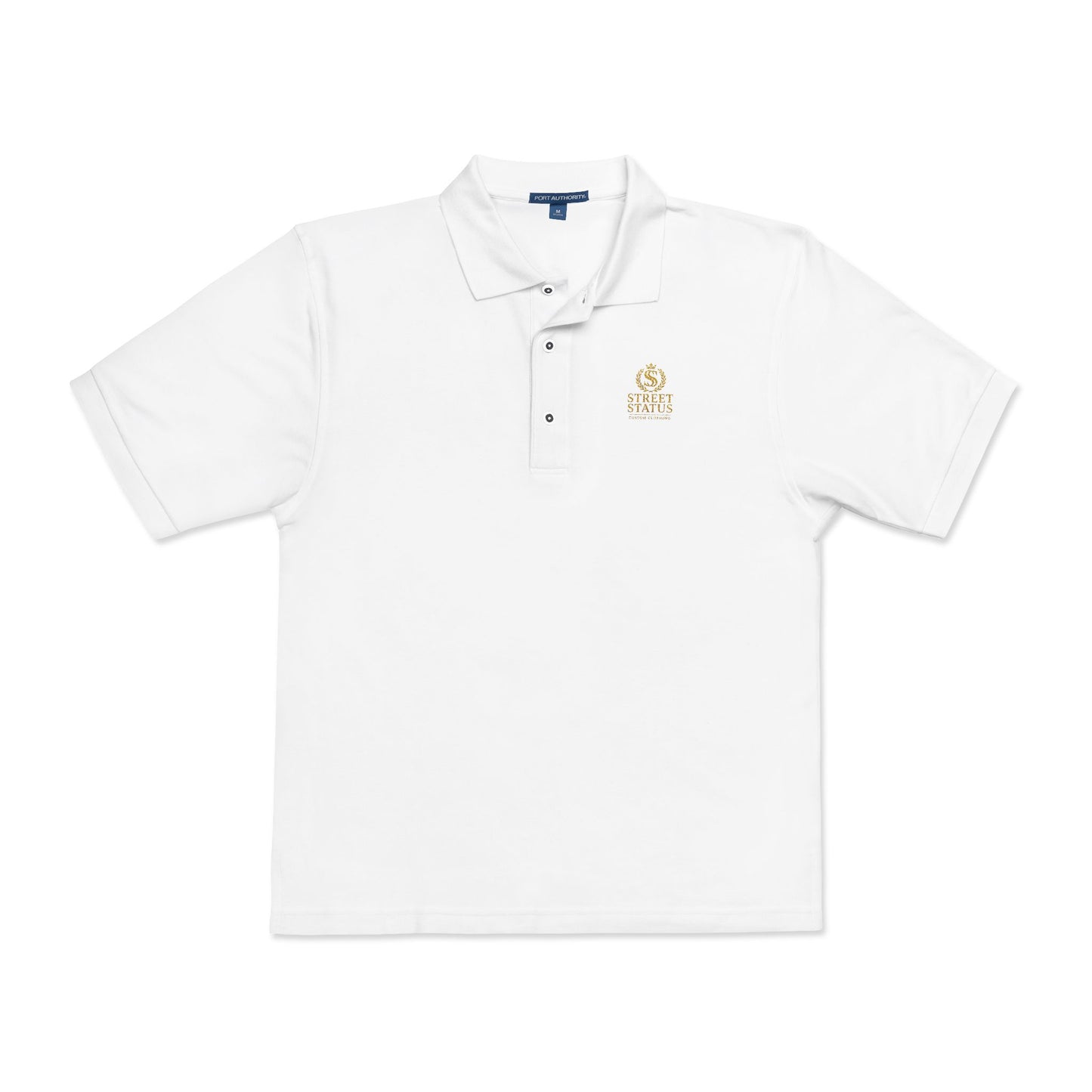 Embroidered Lion Crest Polo Shirt — Classic Black Work & Casual Polo