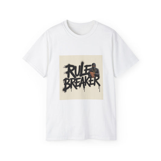 Rule Breaker Unisex Ultra Cotton Tee, Casual Graphic Tee, Streetwear Shirt, Men's Women's Apparel, Basketball Gift, Trendy Outfit