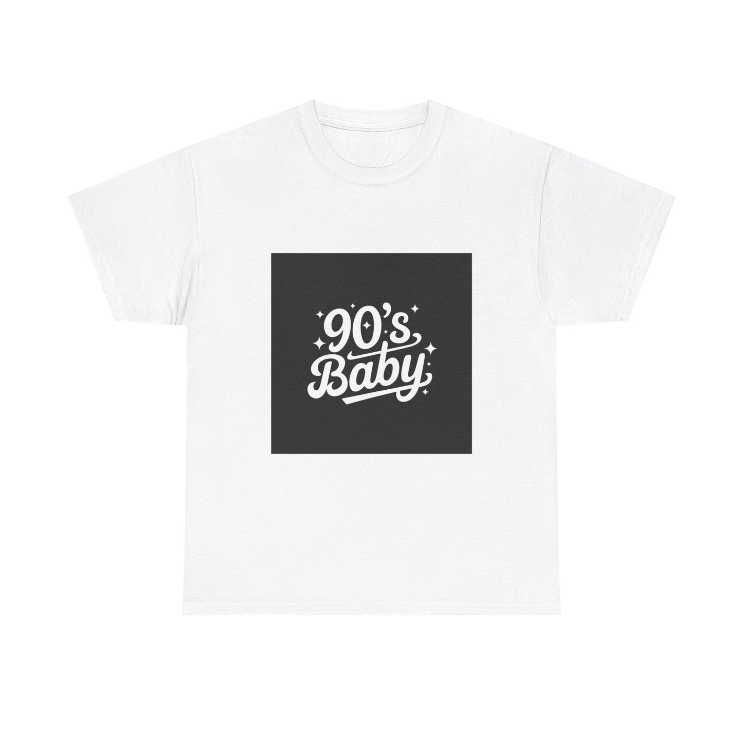90's Baby Unisex Heavy Cotton Tee, Retro T-Shirt, Nostalgic Apparel, Vintage Style, Gift for 90s Kids, Cool Casual Wear