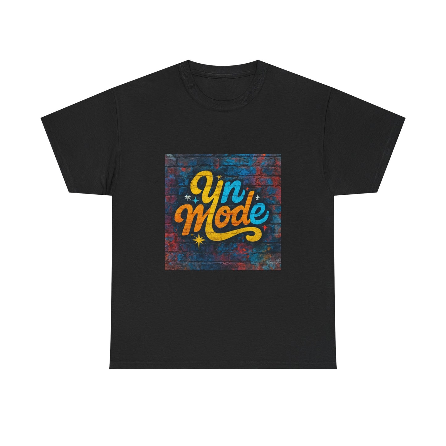 Yin Mode Retro Graphic Tee — Vintage Script Streetwear Shirt
