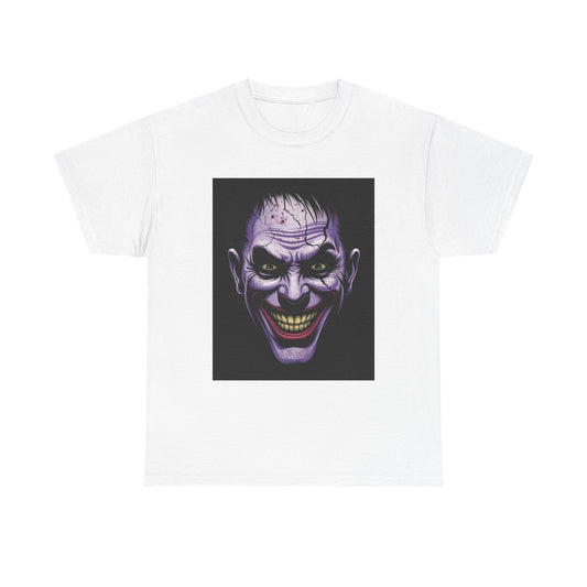 Horror Smiley Tee — Creepy Grinning Face Graphic T‑Shirt