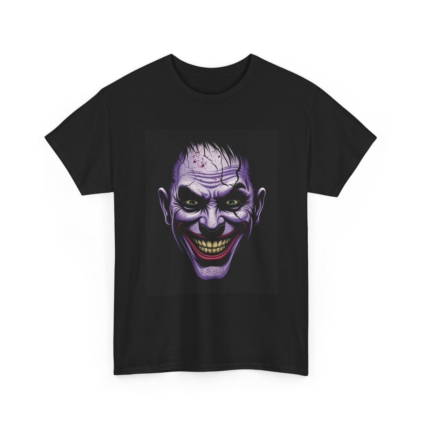 Horror Smiley Tee — Creepy Grinning Face Graphic T‑Shirt
