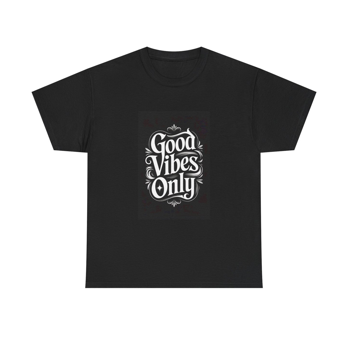 Good Vibes Only Unisex Heavy Cotton Tee, Positive Vibe Shirt, Casual Wear, Gift for Friends, Summer Outfits