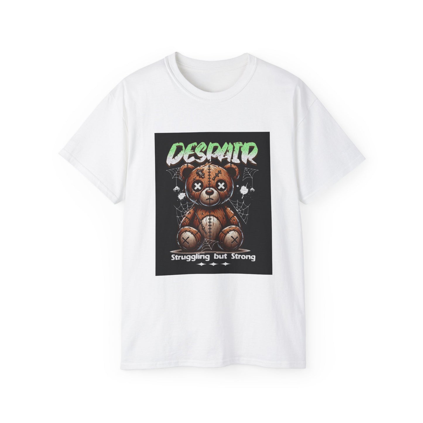 Despair Teddy Bear Unisex Ultra Cotton Tee | Struggling but Strong Graphic Tee | Gift for Mental Health Awareness, Casual Wear, Unique [...]