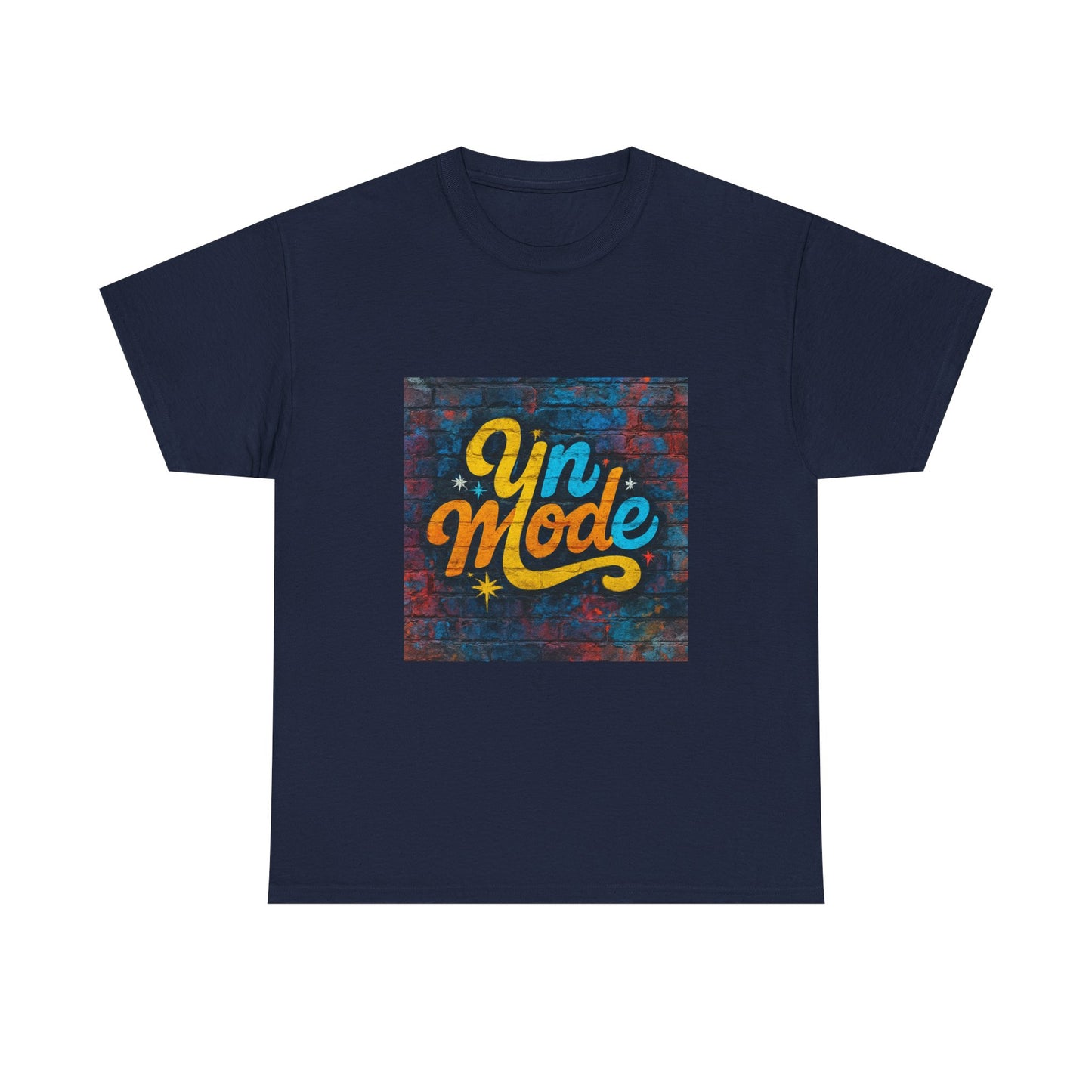 Yin Mode Retro Graphic Tee — Vintage Script Streetwear Shirt