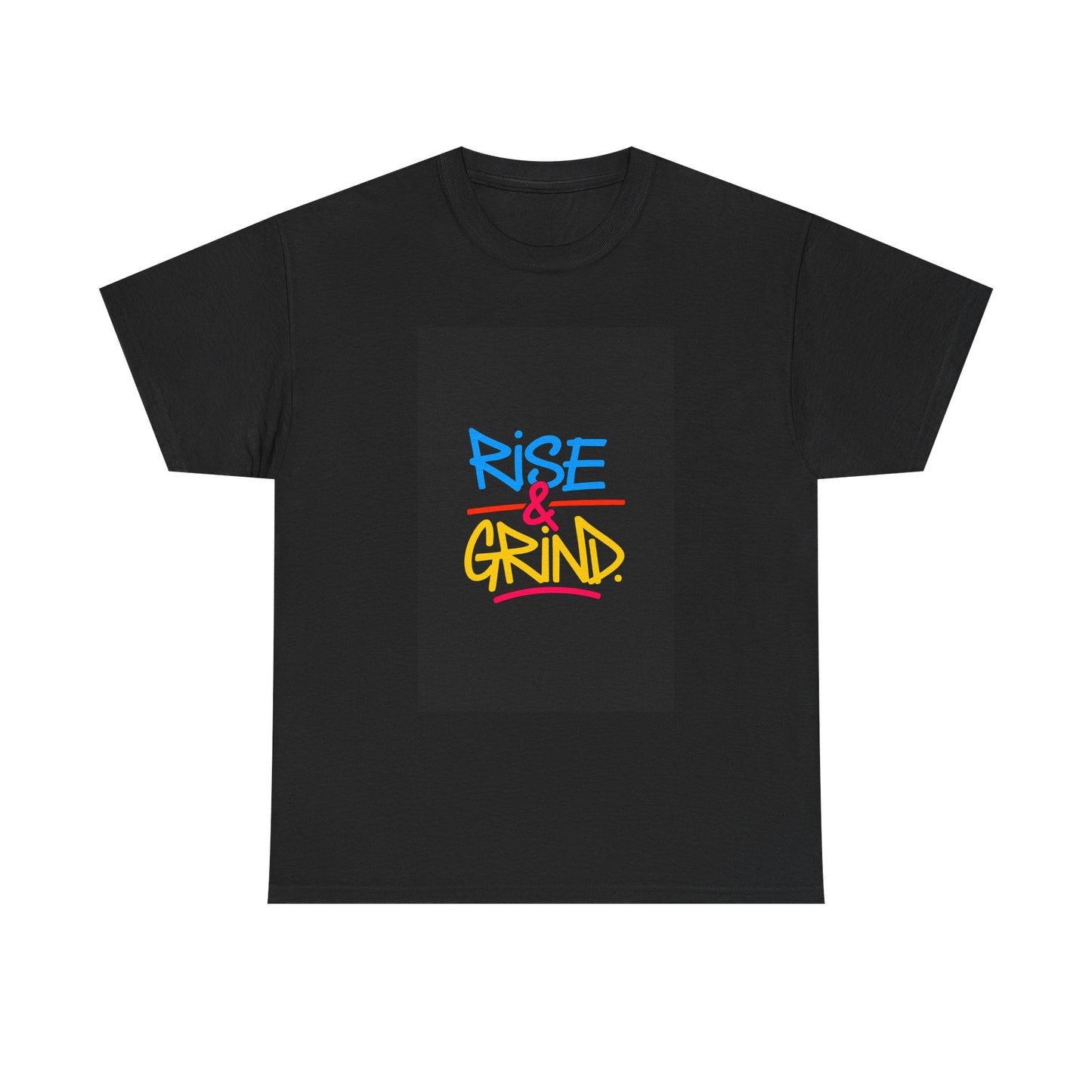 Rise & Grind Unisex Heavy Cotton Tee - Motivational Shirt, Gift for Entrepreneurs, Fitness Apparel, Casual Wear, Streetwear
