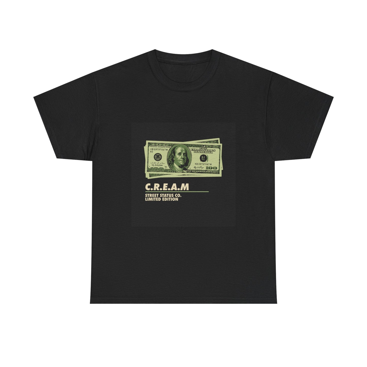 C.R.E.A.M. Unisex Heavy Cotton Tee, Casual Streetwear, Graphic T-Shirt, Gift for Hip-Hop Lovers, Everyday Comfort Wear