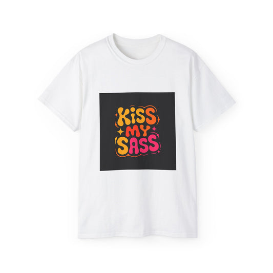 Kiss My Sass Unisex Tee, Funny Graphic T-Shirt, Gift for Sassy Friends, Humor Shirt, Casual Wear, Trendy Outfit