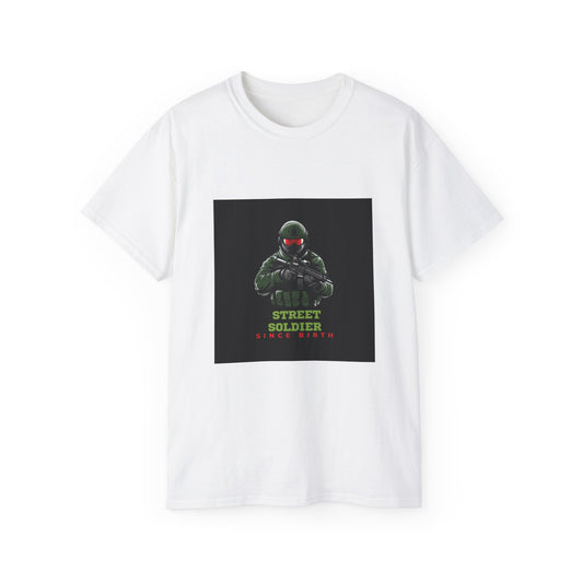 Street Soldier Unisex Ultra Cotton Tee, Graphic Tee for Gamers, Casual Wear, Streetwear, Birthday Gift, Gamer Apparel
