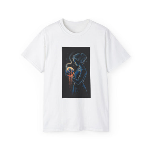 Mystical Woman Graphic Tee - Unisex Ultra Cotton Shirt, Aesthetic T-Shirt, Gift for Astrology Lovers, Boho Style Top, Magical Art Tee