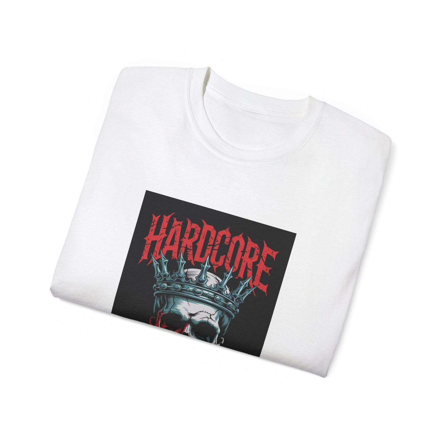 Hardcore Skull Graphic Tee, Unisex Cotton T-Shirt for Music Lovers, Alternative Fashion, Edgy Style, Halloween Apparel, Gift for Him/Her