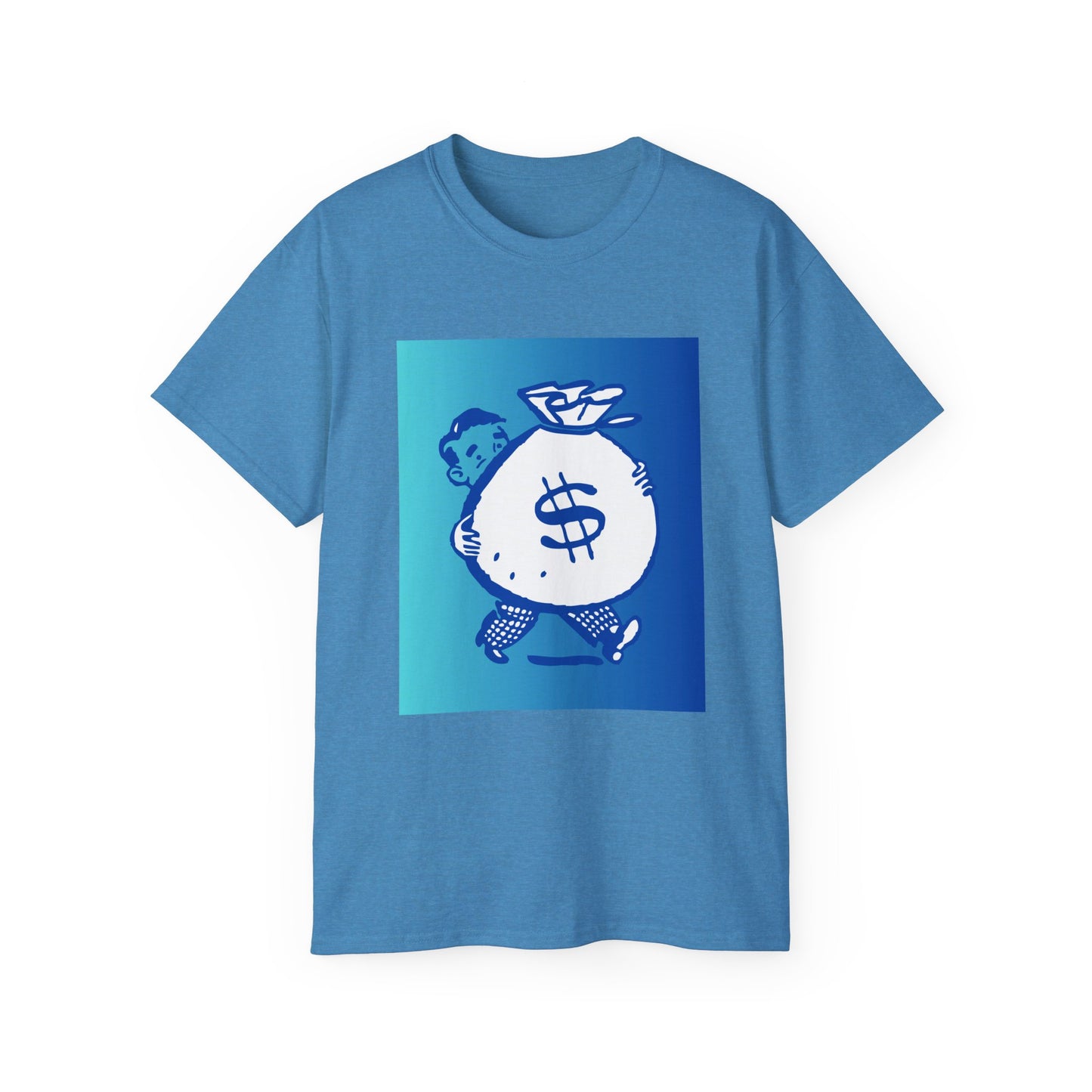 Money Bag Graphic Tee, Unisex T-Shirt for Finance Lovers, Gift for Entrepreneurs, Casual Everyday Wear, Fun Streetwear