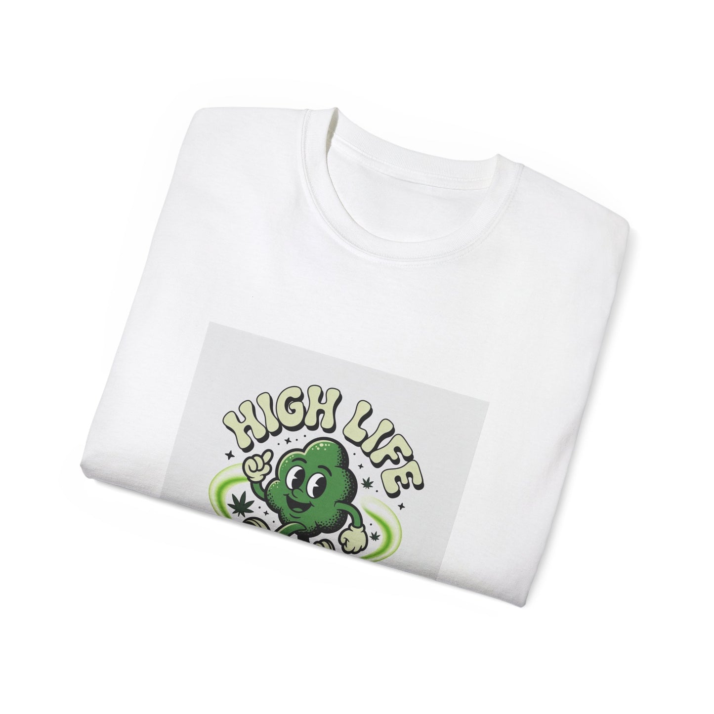 High Life Alien Tee - Unisex Ultra Cotton T-Shirt for 420 Enthusiasts, Cannabis Lovers, Streetwear Fashion, Gift for Friends, Stoner Vibes