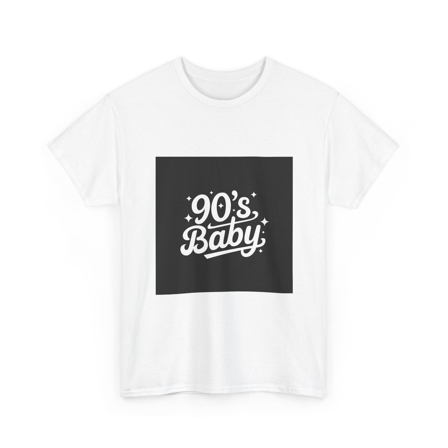 90's Baby Unisex Heavy Cotton Tee, Retro T-Shirt, Nostalgic Apparel, Vintage Style, Gift for 90s Kids, Cool Casual Wear