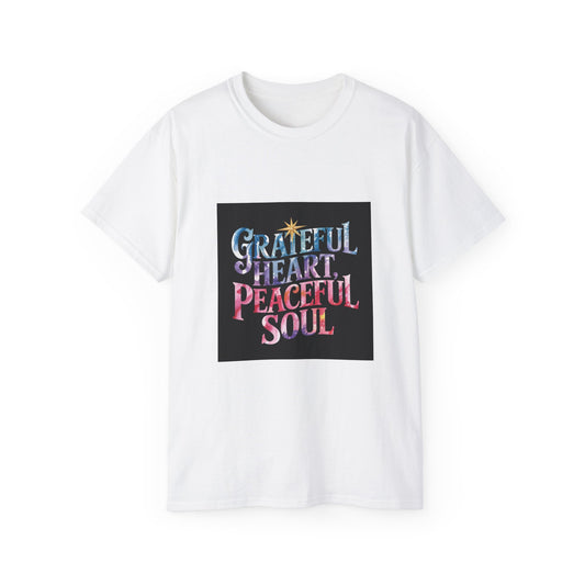 Grateful Heart Peaceful Soul Tee - Inspirational Tee for Everyday Wear, Gift for Friends, Positive Vibes Shirt, Relaxed Fit, [...]
