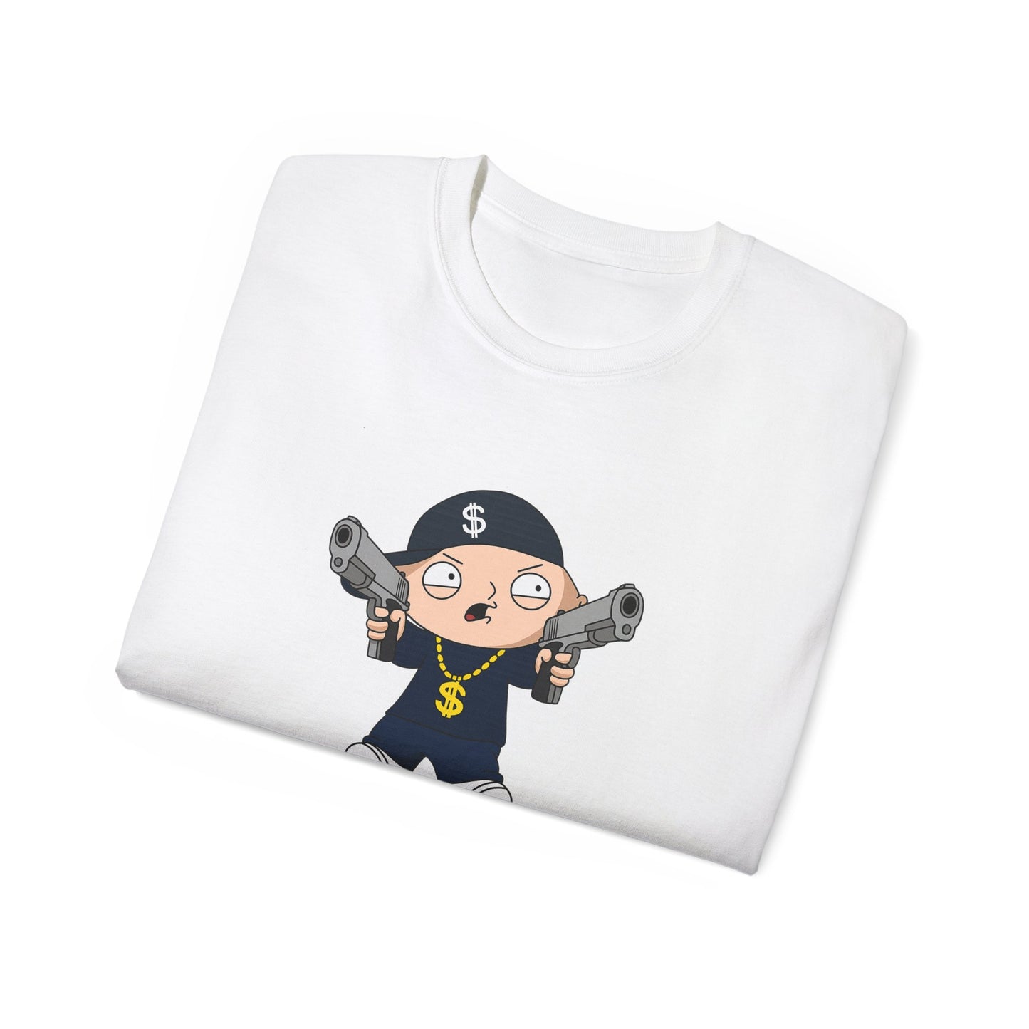 Playful Graphic Tee - The Gunner Character, Unisex Cotton T-Shirt, Fun Casual Wear, Gift for Gamers, Streetwear Fashion
