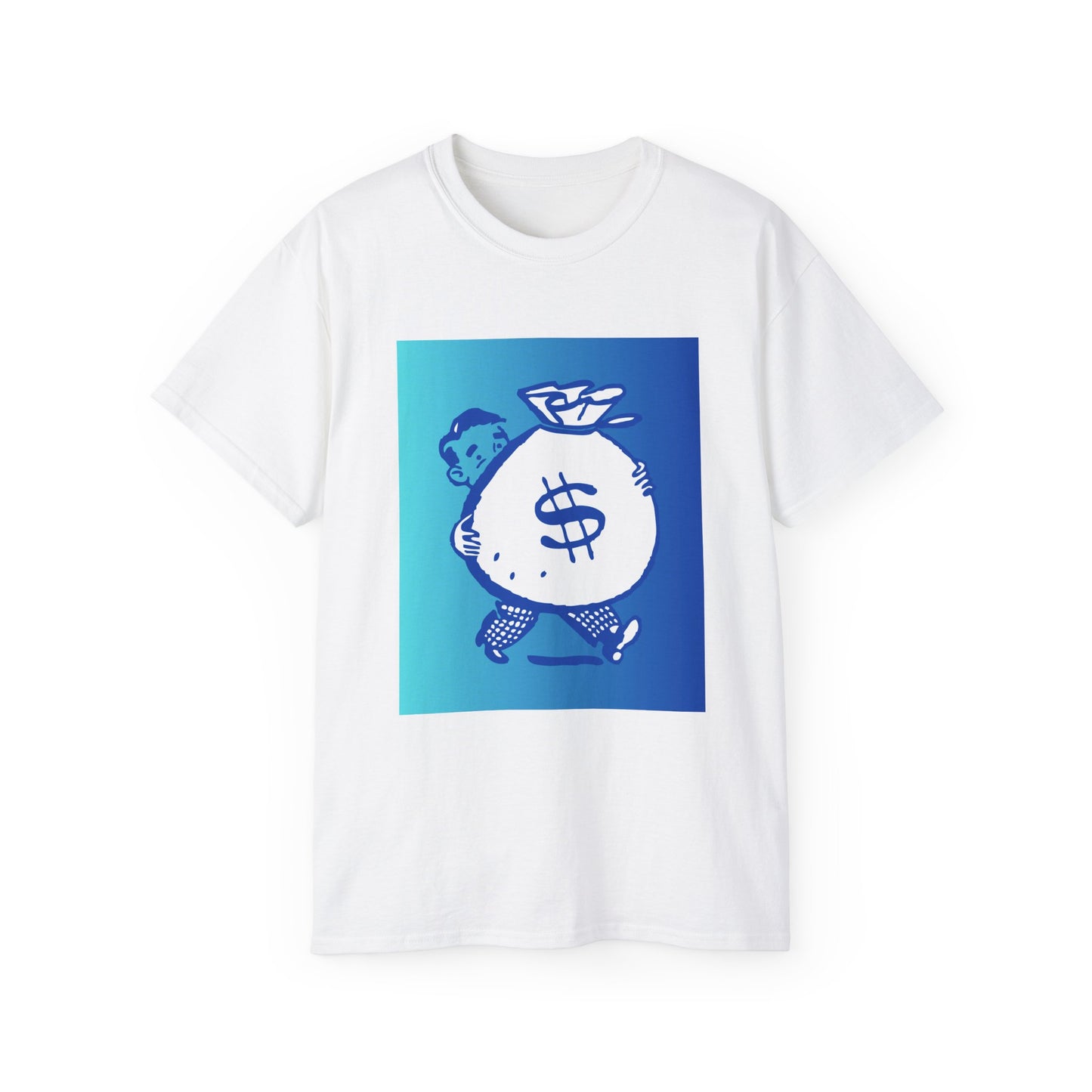 Money Bag Graphic Tee, Unisex T-Shirt for Finance Lovers, Gift for Entrepreneurs, Casual Everyday Wear, Fun Streetwear