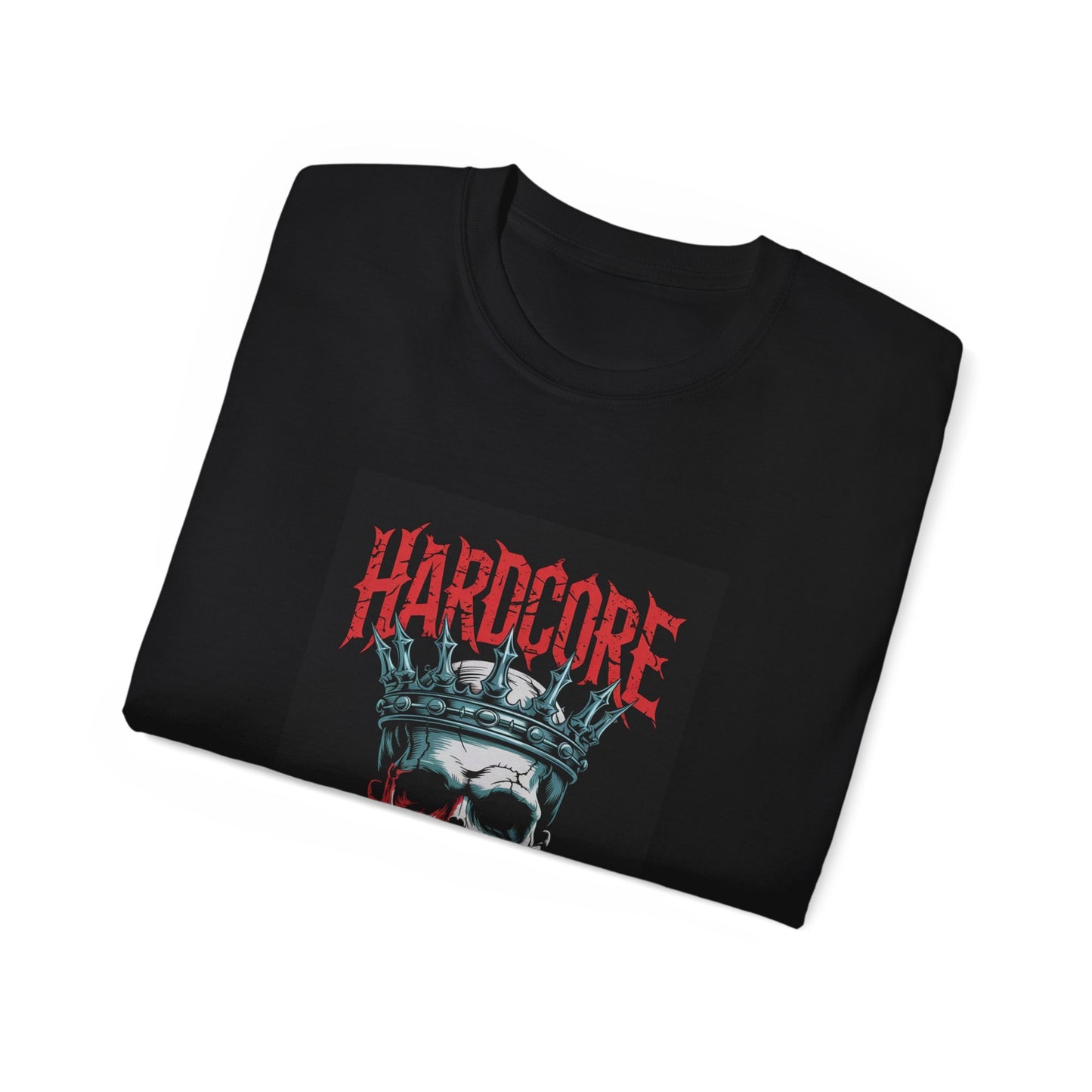 Hardcore Skull Graphic Tee, Unisex Cotton T-Shirt for Music Lovers, Alternative Fashion, Edgy Style, Halloween Apparel, Gift for Him/Her